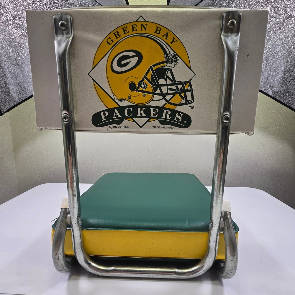 Vintage Green Bay Packers Seat Cushion Chair NFL Football 1993‎ KR Industries